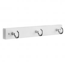 Smedbo BX1013 - Rack 3 Hook Polished Chrome/White Mdf