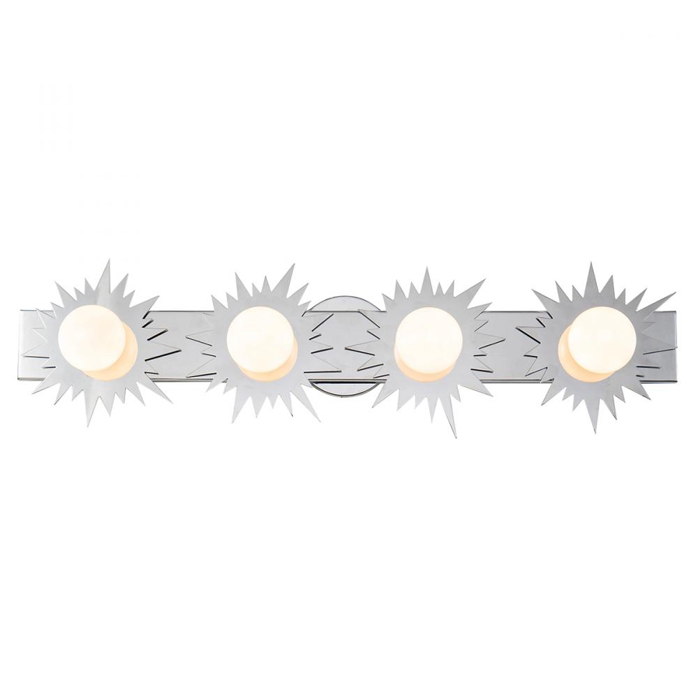 Soleil 4 Light Bath Bar Vanity Light In Chrome