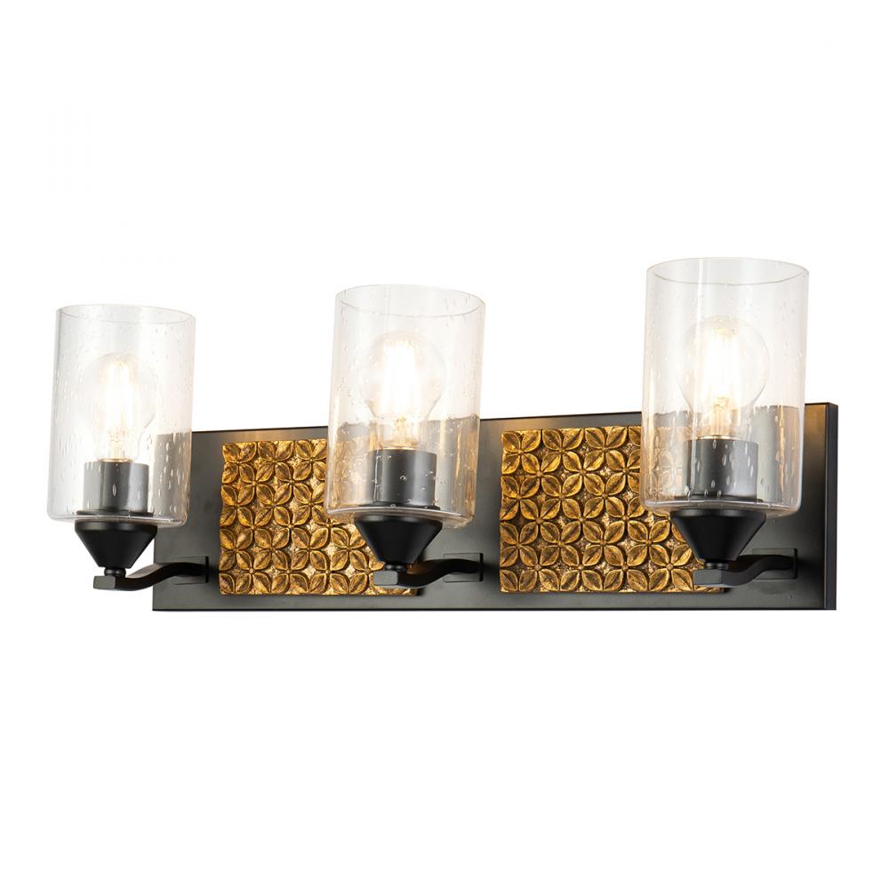 Arcadia 3 Light Bath Bar In Black