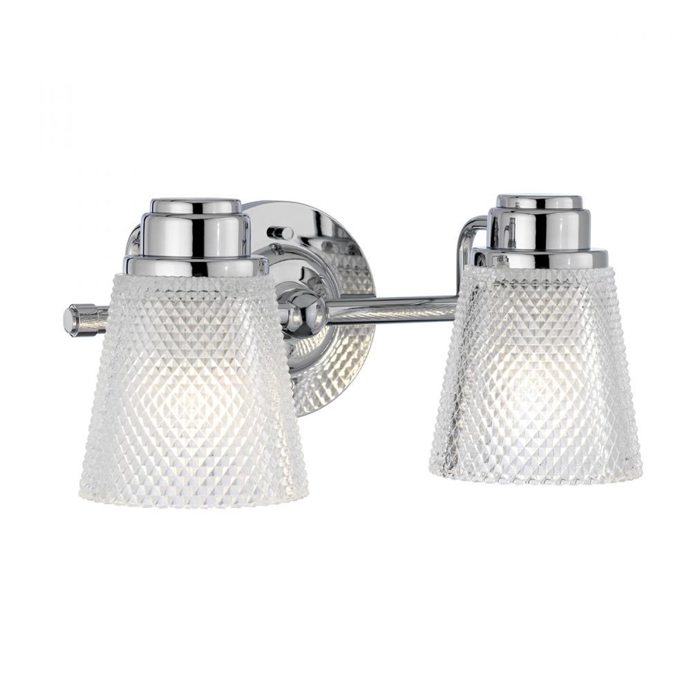 Hudson 2 Light Bath Light in Polished Chrome