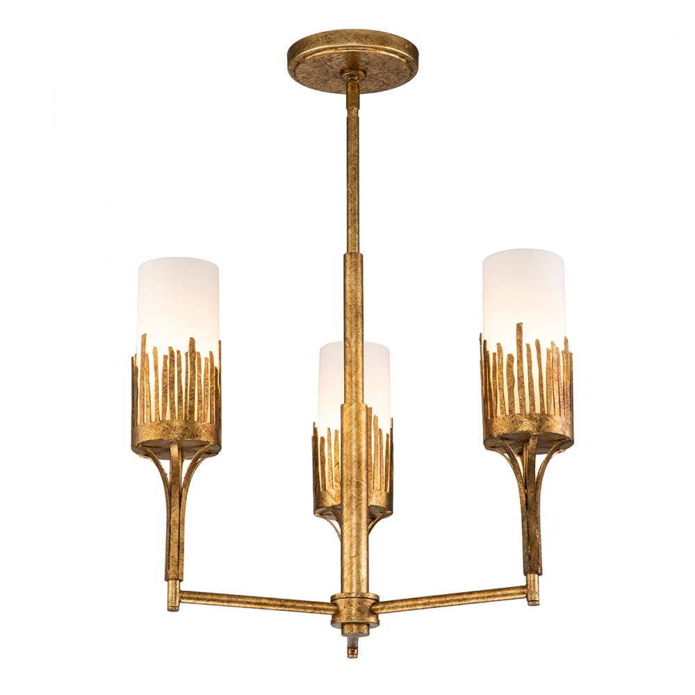 Sawgrass 3 Lt Chandelier in Gold