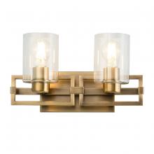 Lucas McKearn BB90117ATB-2 - Estes 2 Light Bath Vanity Light In Aged Brass