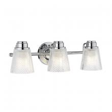 Lucas McKearn BB-HUDSON3-PC - Hudson 3 Light Bath Light in Polished Chrome