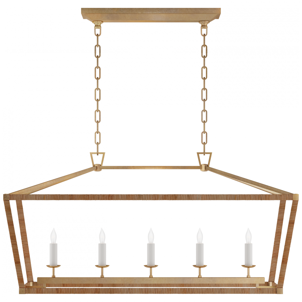 Darlana Medium Rattan Wrapped Linear Lantern