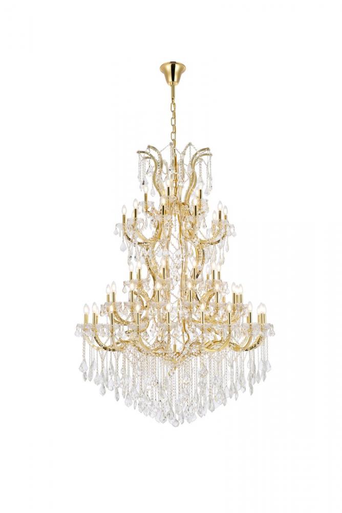 Maria Theresa 61 Light Gold Chandelier Golden Teak (Smoky) Royal Cut Crystal