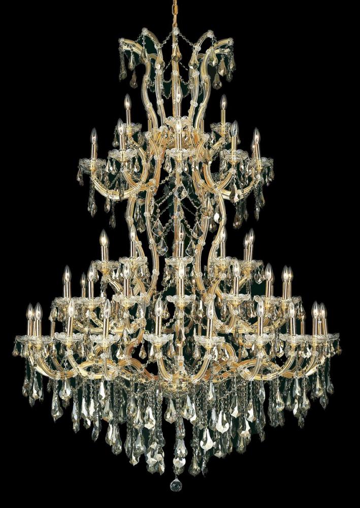 Maria Theresa 61 Light Gold Chandelier Golden Teak (Smoky) Royal Cut Crystal