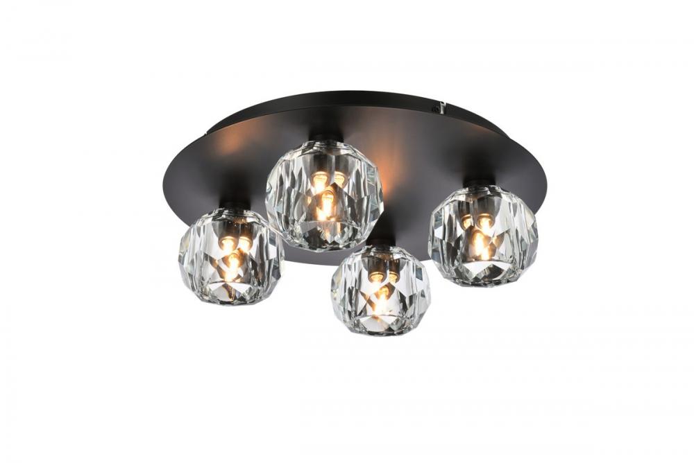 Graham 4 Light Ceiling Lamp in Black