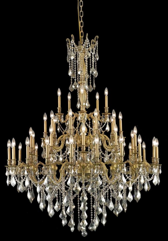 Rosalia 45 Light French Gold Chandelier Golden Teak (Smoky) Royal Cut Crystal