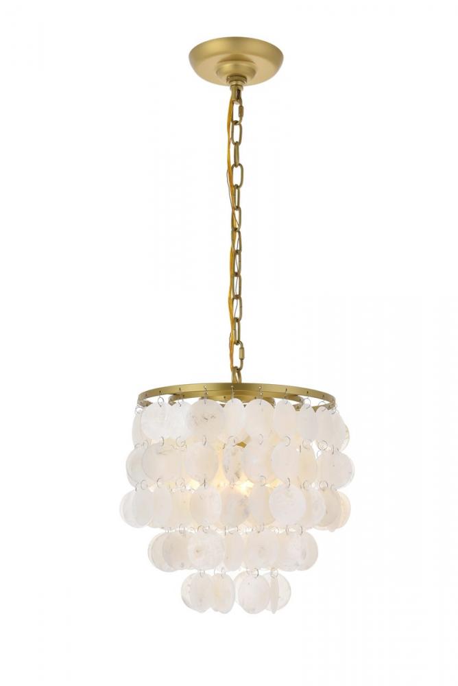 Selene 1 light Brass Pendant