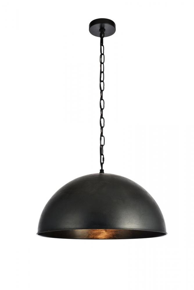 Merce Collection Pendant D20 H12.75 Lt:1 Vintage Black Finish