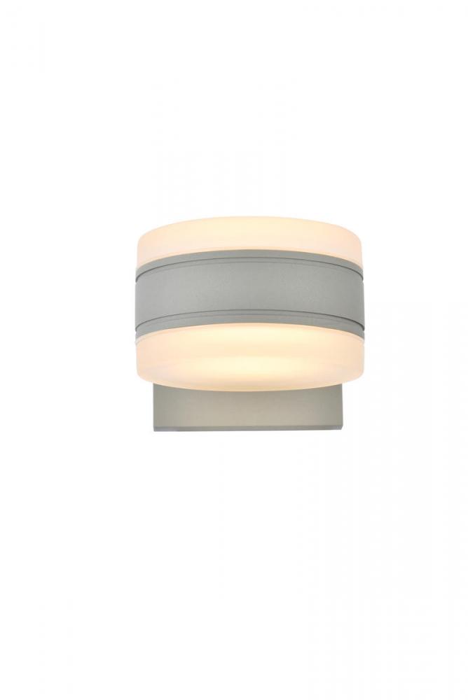 Raine Integrated LED wall sconce in silver