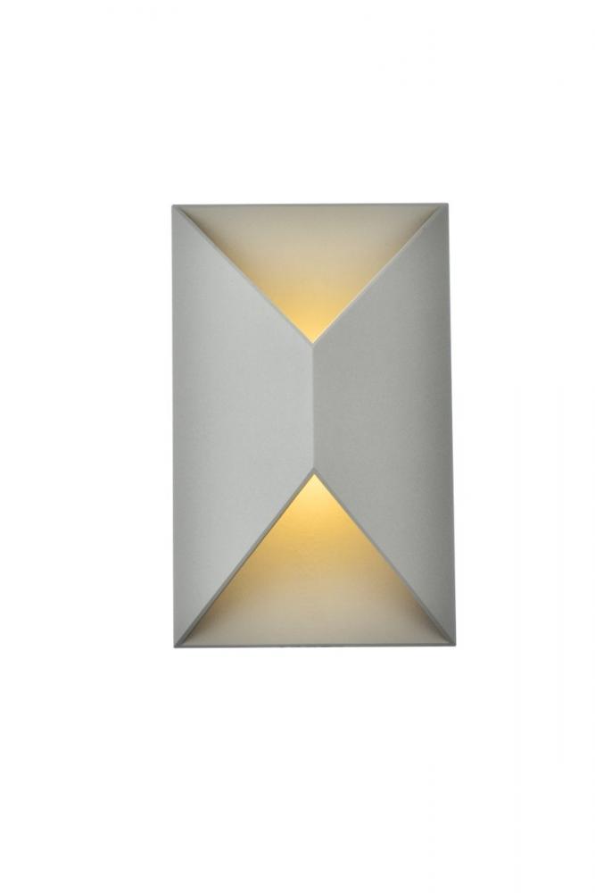 Raine Integrated LED wall sconce in silver