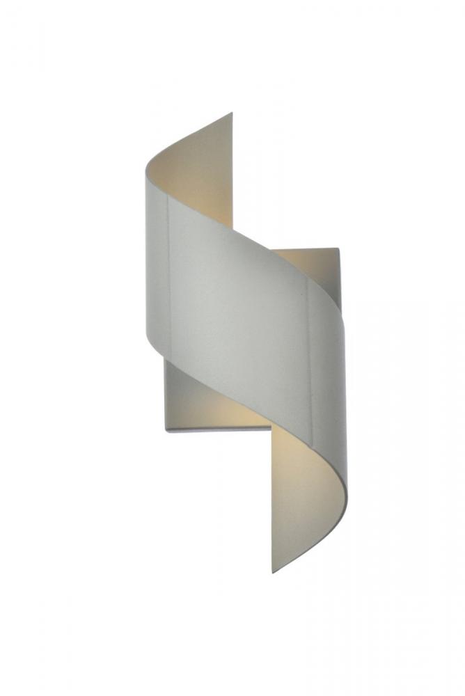 Raine Integrated LED wall sconce in silver