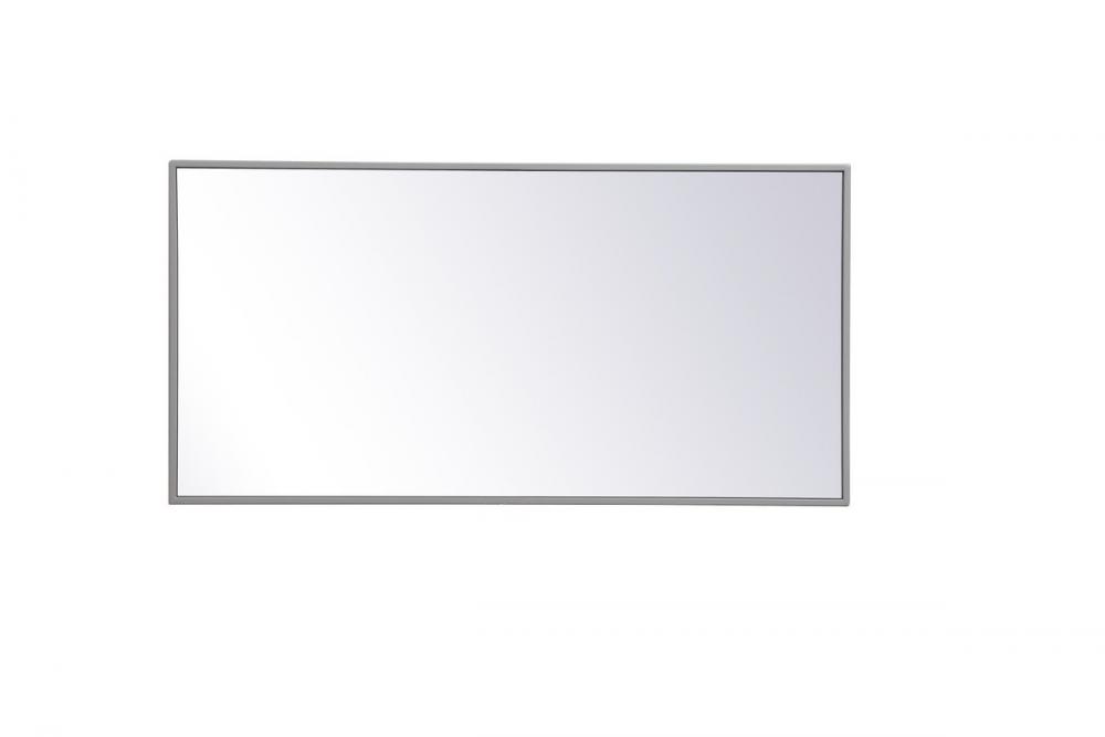 Metal frame rectangle mirror 18 inch x 36 inch in Grey