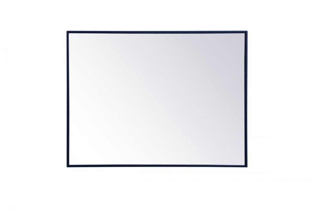 Metal Frame Rectangle Mirror 27 Inchx36 Inch in Blue