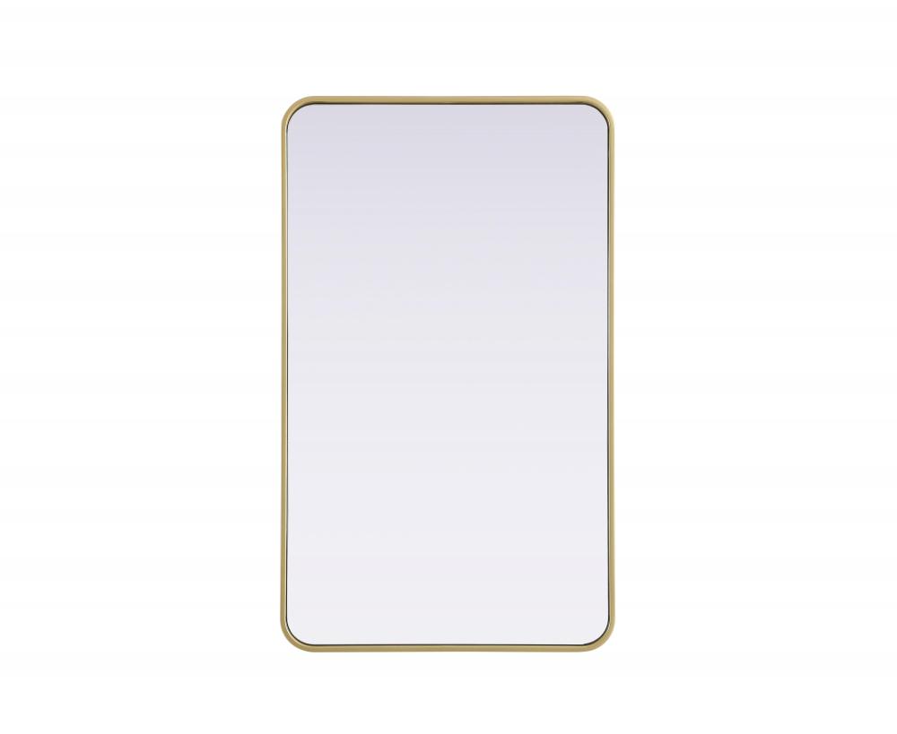 Contour Metal Rectangle Mirror 24x40 in Brass