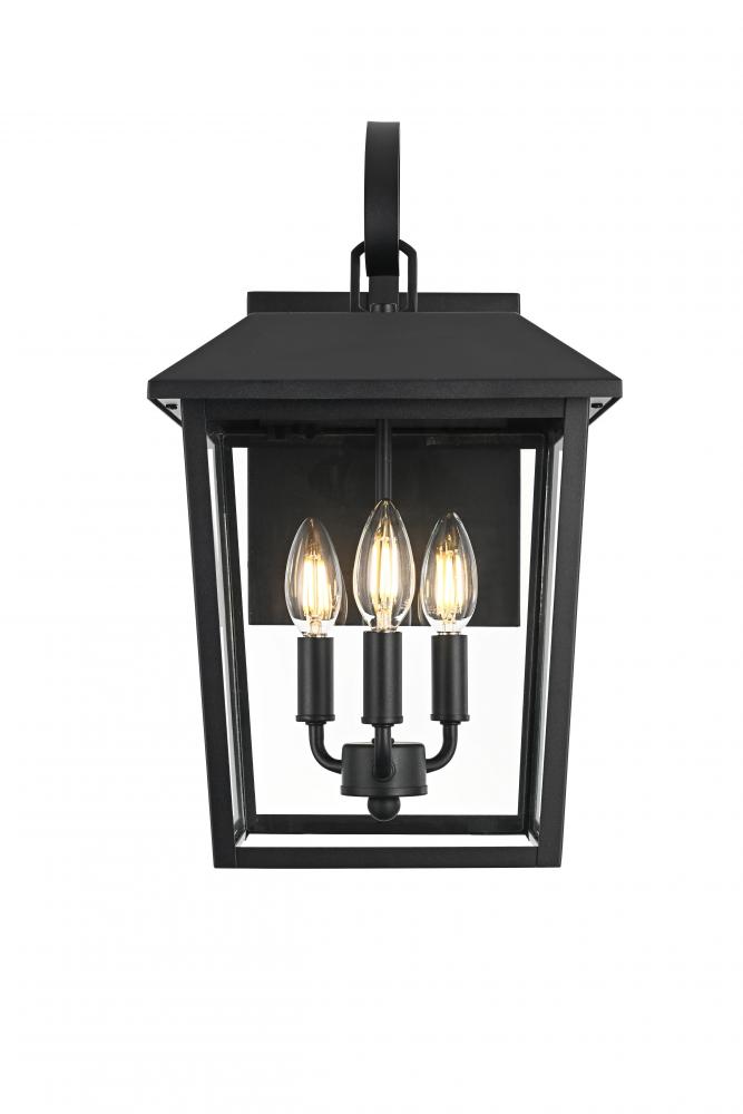 Riggs 10 inch Outdoor Wall Sconce in Black