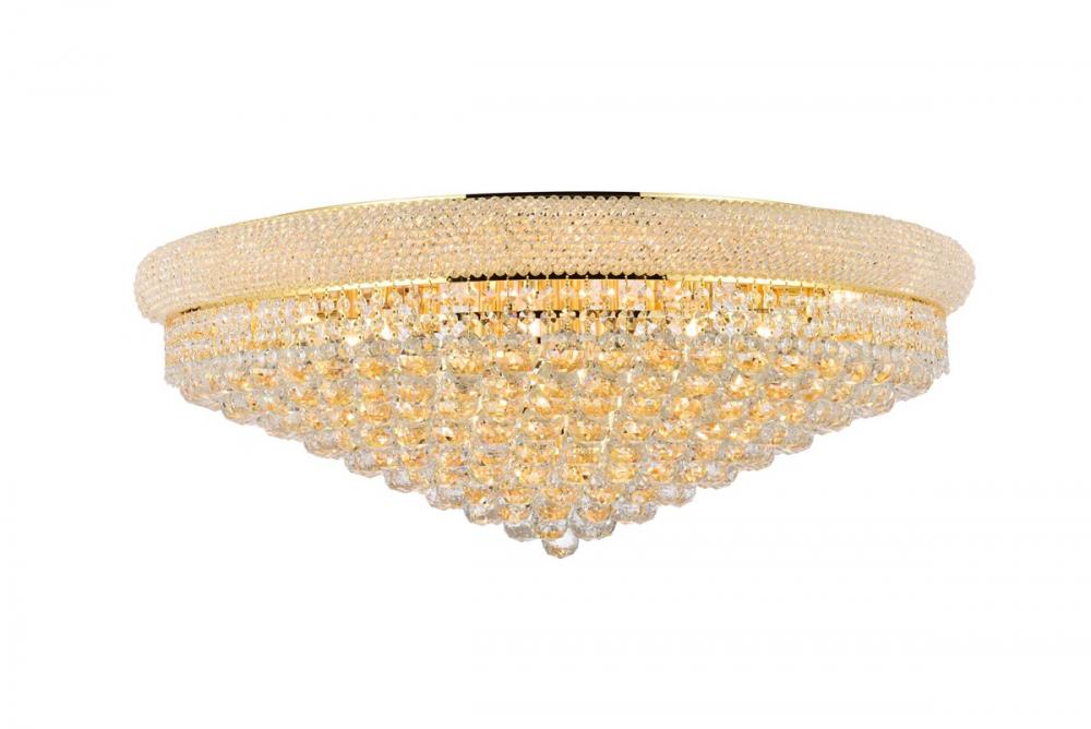 Primo 20 Light Gold Flush Mount Clear Royal Cut Crystal