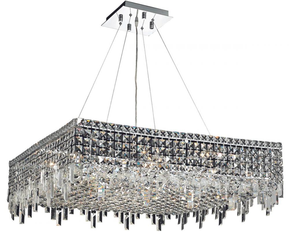 MaxIme 12 Light Chrome Chandelier Clear Royal Cut Crystal