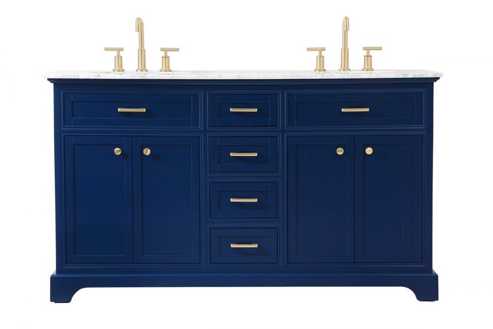 60 inch Single bathroom vanity in Blue