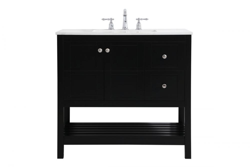 36 Inch Single Bathroom Vanity in Black