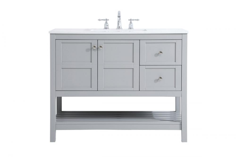 42 Inch Single Bathroom Vanity in Gray