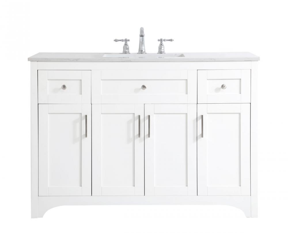 48 inch Single Bathroom Vanity in White