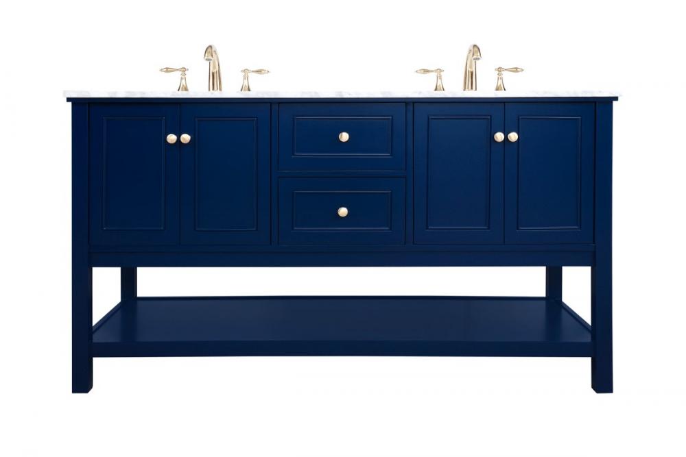 60 Inch Single Bathroom Vanity in Blue