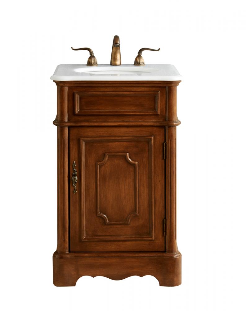 21 In. Single Bathroom Vanity Set in Teak