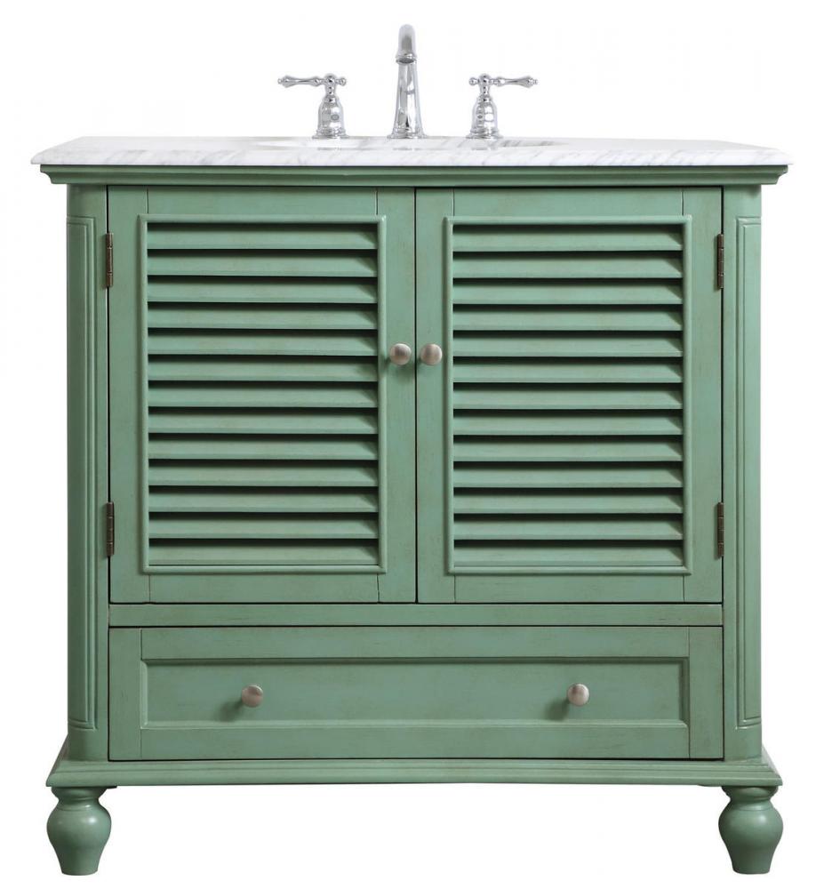 36 Inch Single Bathroom Vanity in Vintage Mint