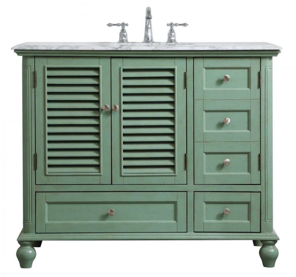 42 Inch Single Bathroom Vanity in Vintage Mint