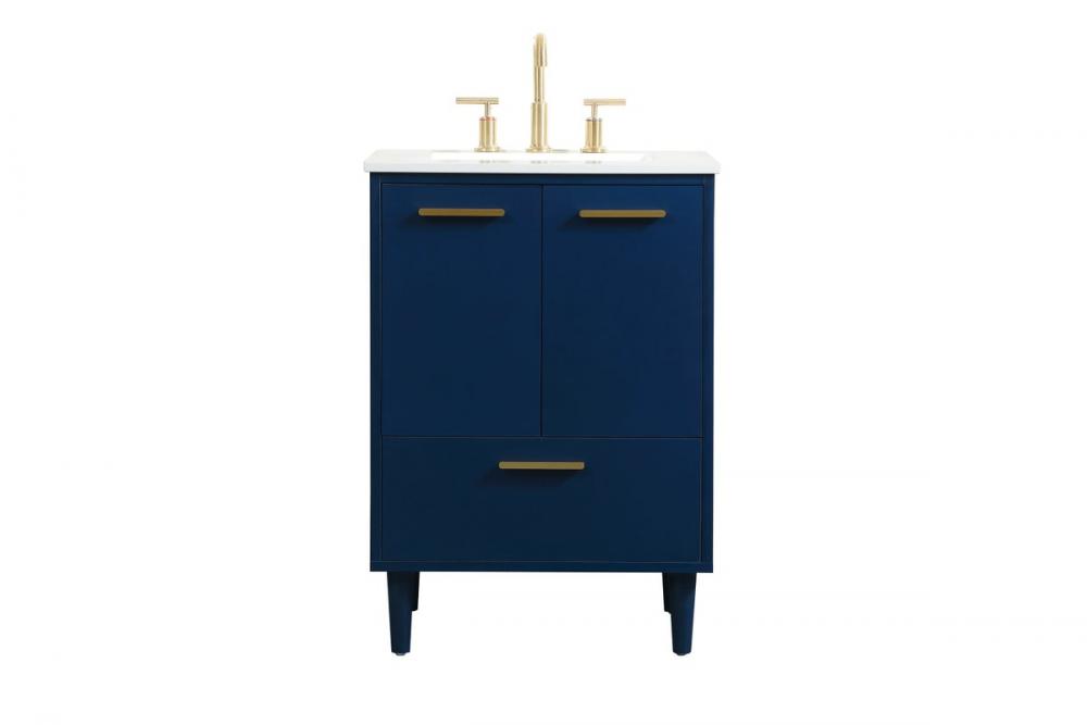 24 inch bathroom vanity in Blue