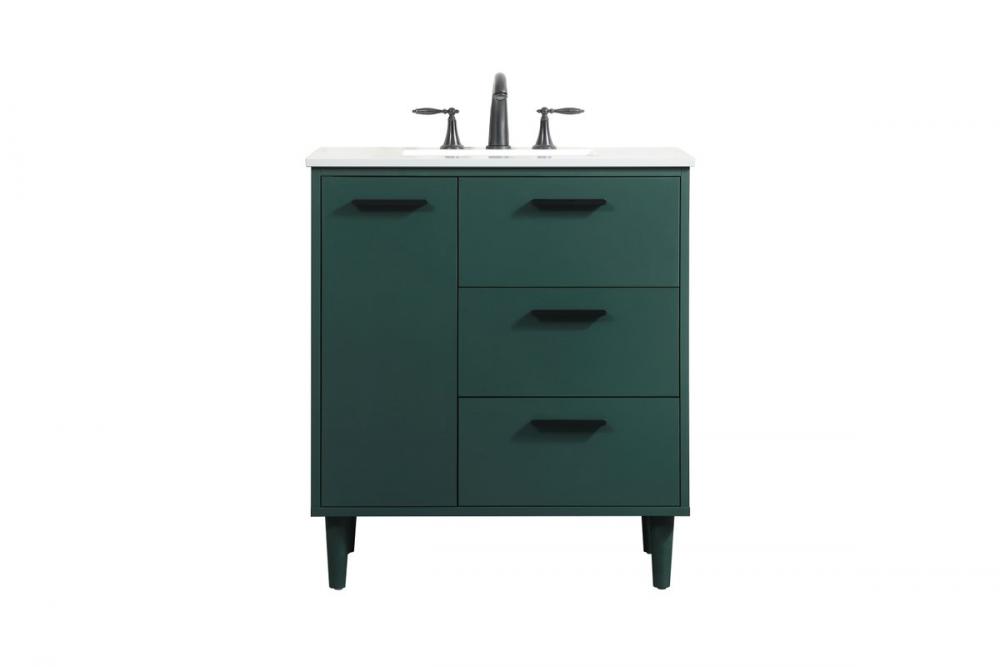 30 inch bathroom vanity in Green