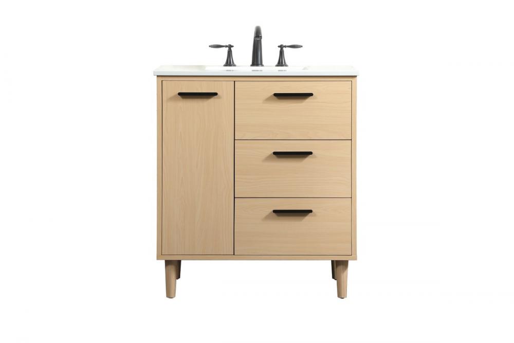 30 inch bathroom vanity in Maple