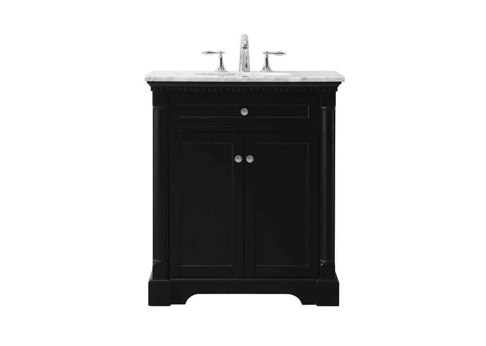 30 inch Single bathroom vanity set in black