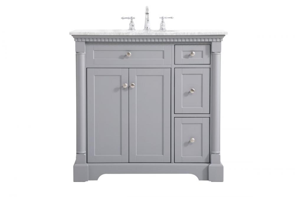 36 inch Single bathroom vanity in Grey