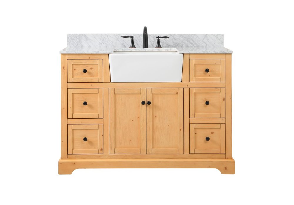 48 Inch Single Bathroom Vanity in Natural Wood