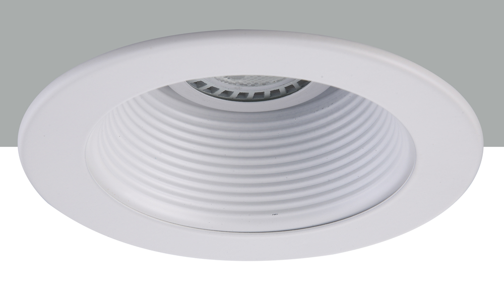 4&#34; Matte White Trim Matte White baffle 50W MR16