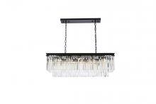 Elegant 1202D40MB/RC - Sydney 12 Light Matte Black Chandelier Clear Royal Cut Crystal