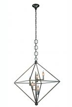 Elegant 1495D30AI - Nora 5 Light Aged Iron Pendant