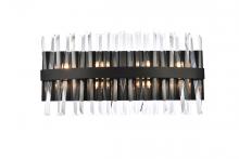 Elegant 6200W24BK - Serephina 24 Inch Crystal Bath Sconce in Black