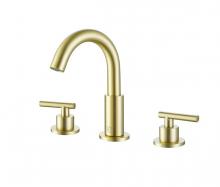 Elegant FAV-1009BGD - Leah 8 inch Widespread Double Handle Bathroom Faucet in Brushed Gold