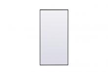 Elegant MR4FL3060BK - Metal Frame Rectangle Full Length Mirror 30x60 Inch in Black