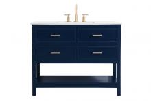 Elegant VF19042BL - 42 Inch Single Bathroom Vanity in Blue