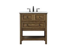 Elegant VF27030DW - 30 Inch Single Bathroom Vanity in Driftwood