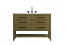 Elegant VF60548MCB - 48 inch Single Bathroom Vanity in Chestnut Brown