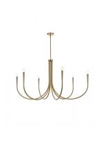 Elegant LD722D50SG - Layne 50 Inch Chandelier in Gold