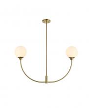 Elegant LD816D36SG - Nyomi 36 Inch Chandelier in Satin Gold