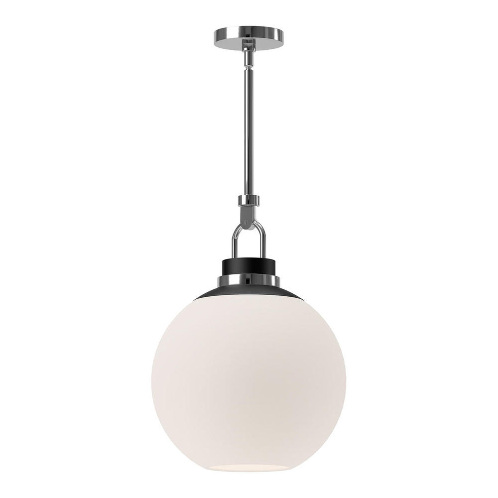 Copperfield 16-in Chrome/Opal Matte Glass 1 Light Pendant