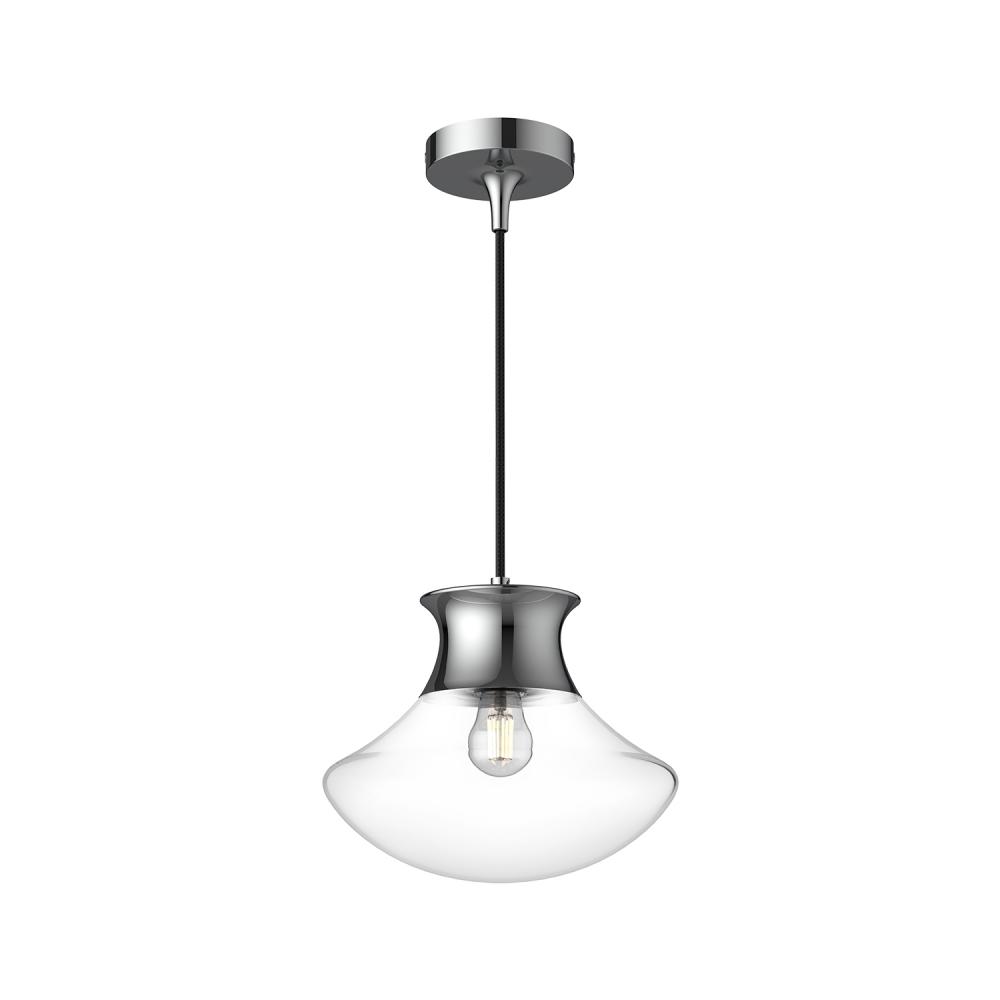 Marcel 11-in Chrome 1 Light Pendant